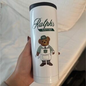 Polo by Ralph Lauren White Travel Mug with Bear Design